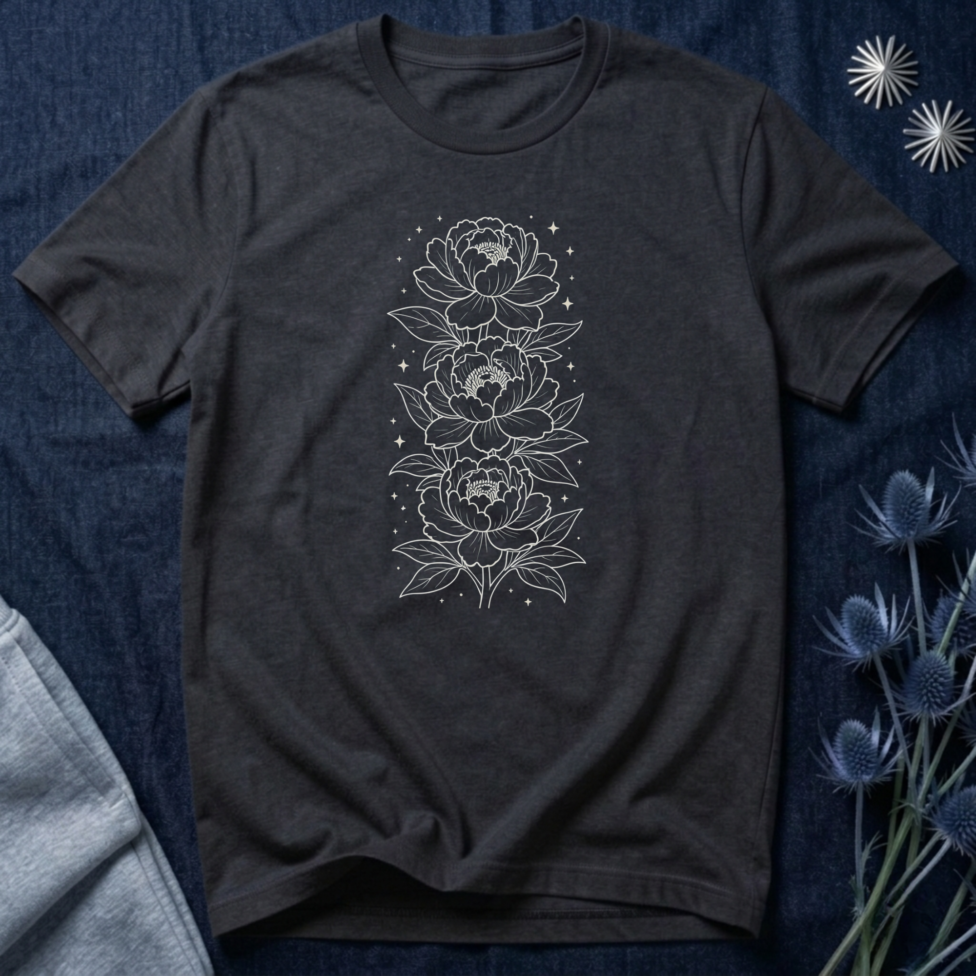 Celestial Peony Column T-Shirt