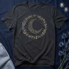 Boho Crescent Floral Wreath T-Shirt