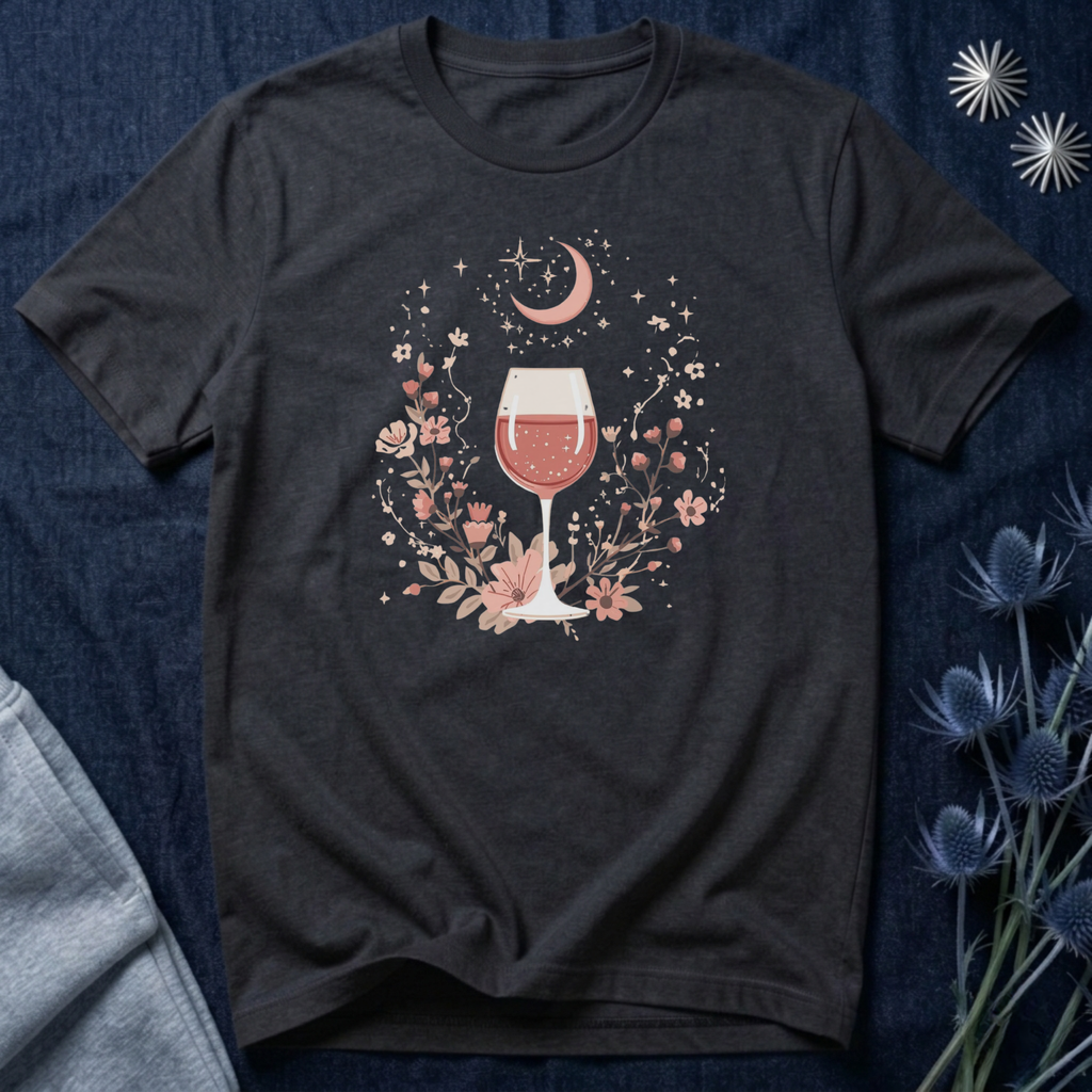 Celestial Rosé & Blush Florals Graphic T-Shirt