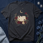 Celestial Rose Book Lover Graphic T-Shirt