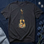 Celestial Floral Guitar Graphic T-Shirt