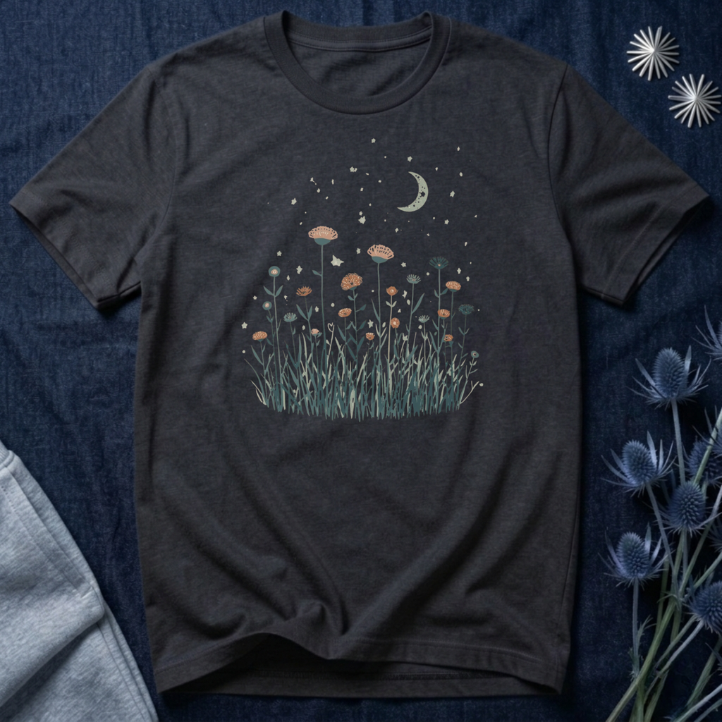 Moonlit Wildflower Meadow T-Shirt
