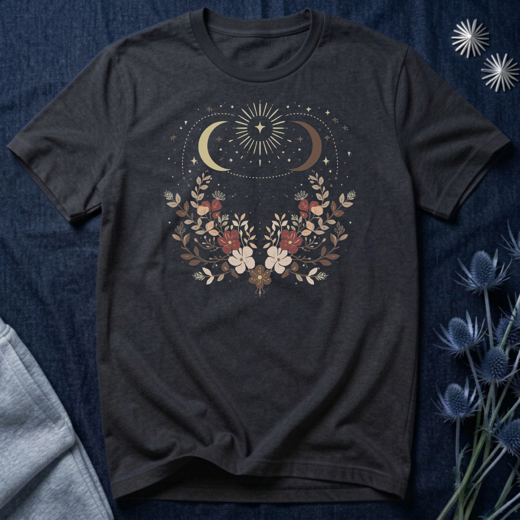 Celestial Blossom Graphic T-Shirt