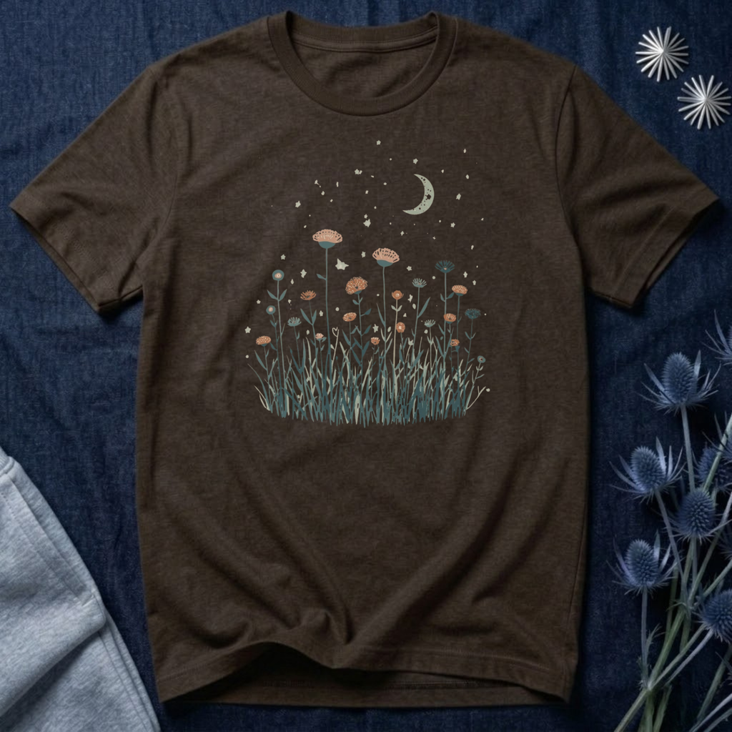 Moonlit Wildflower Meadow T-Shirt
