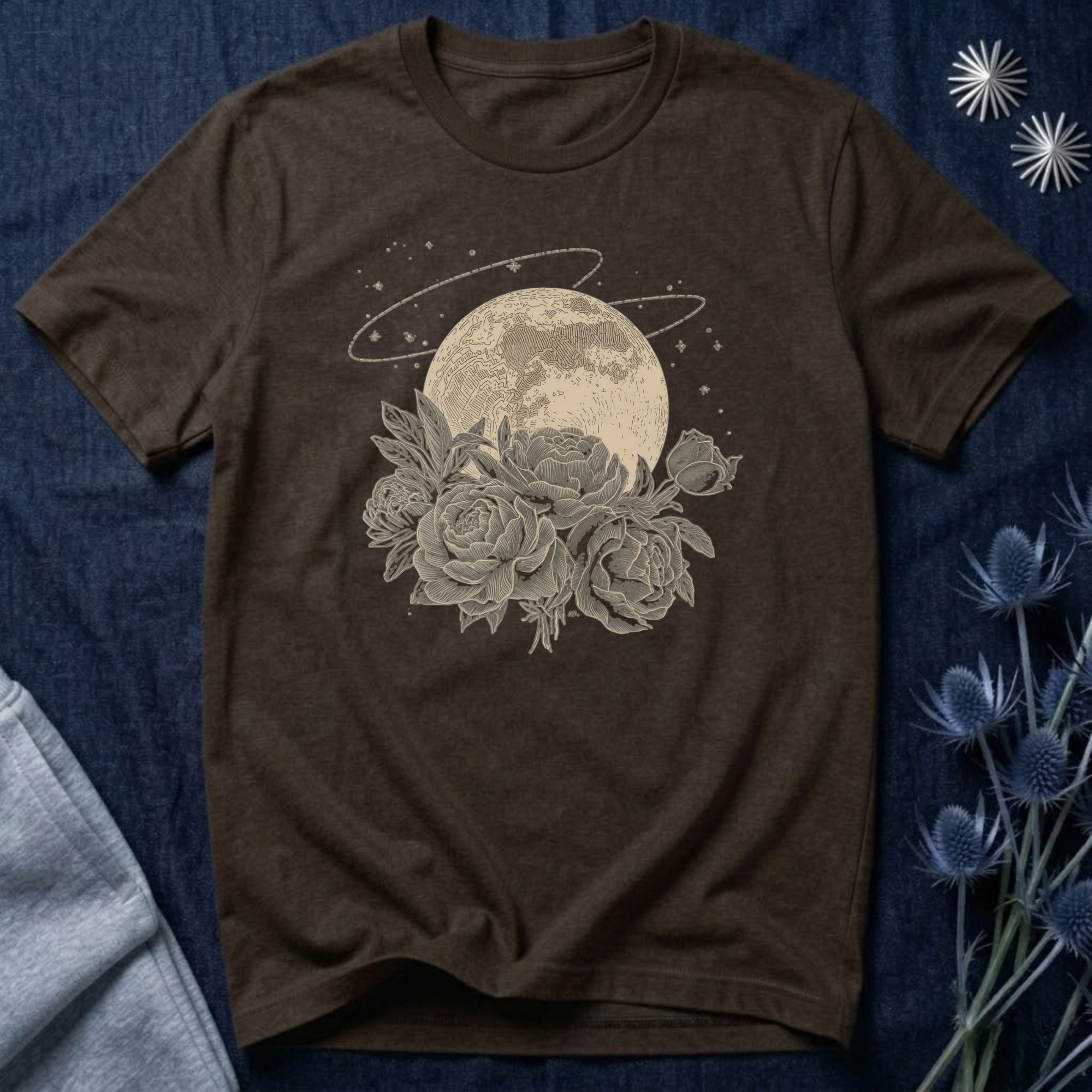 Full Moon and Roses T-Shirt