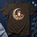 Crescent Moon and Wildflower Fox T-Shirt