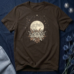 Full Moon & Flower Celestial Graphic T-Shirt