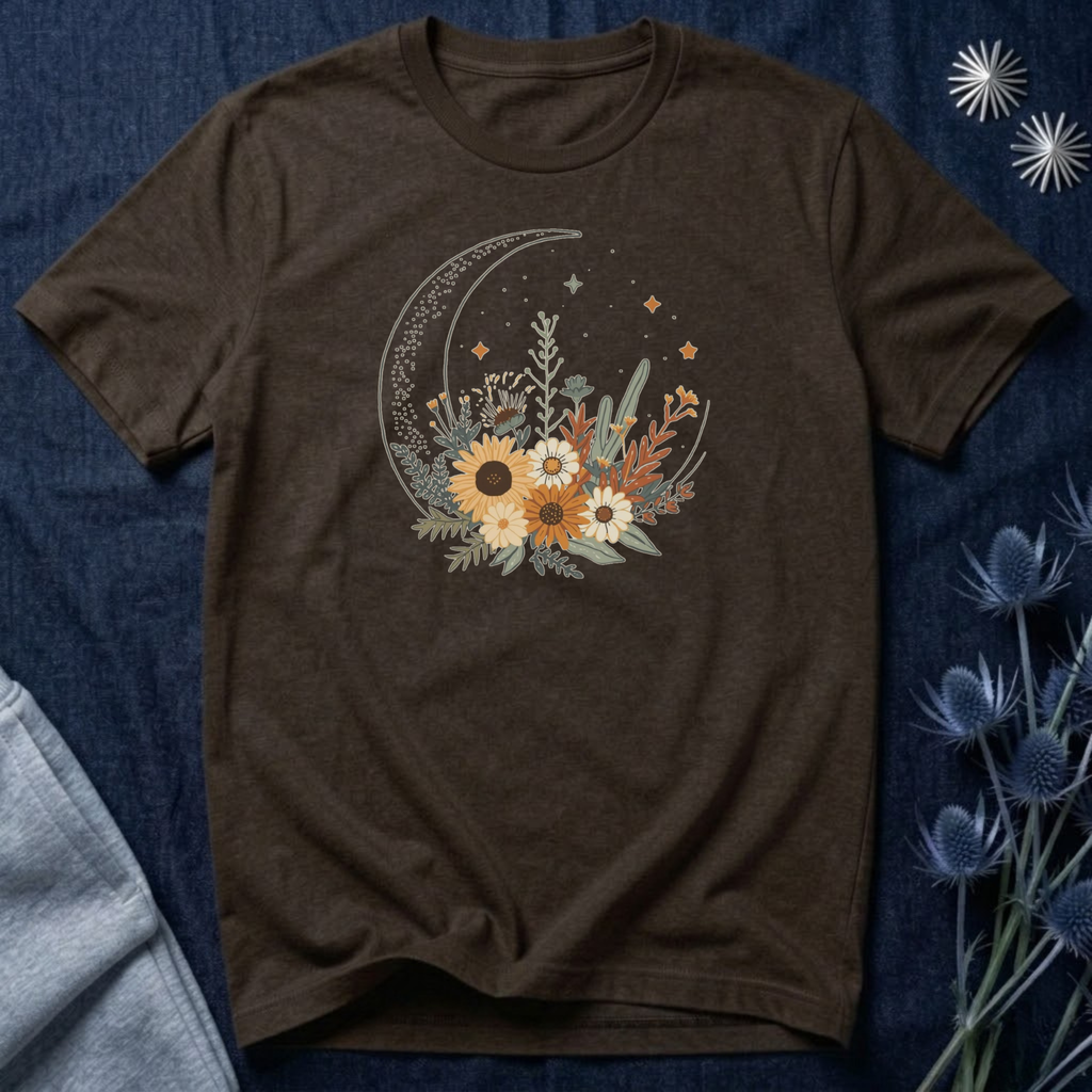 Celestial Sunflower Floral T-Shirt