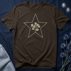 Minimalist Floral Star Graphic T-Shirt