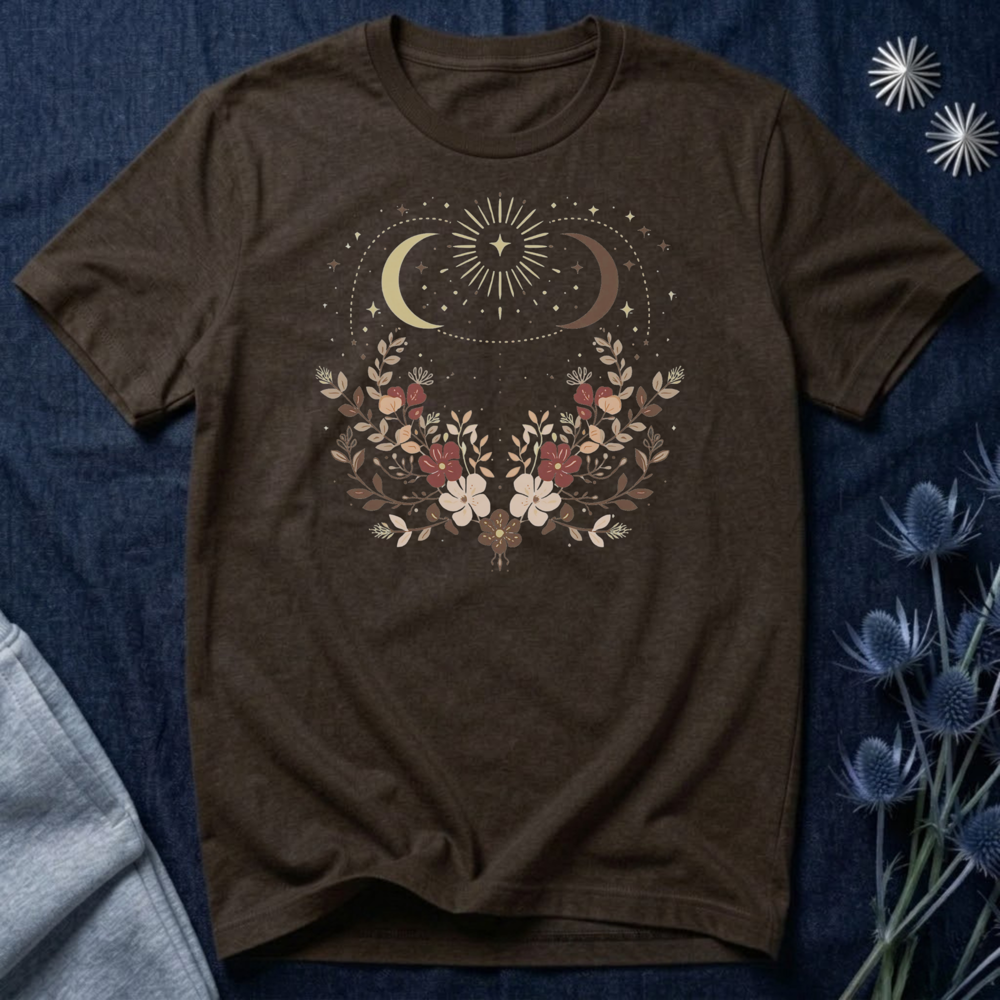 Celestial Blossom Graphic T-Shirt