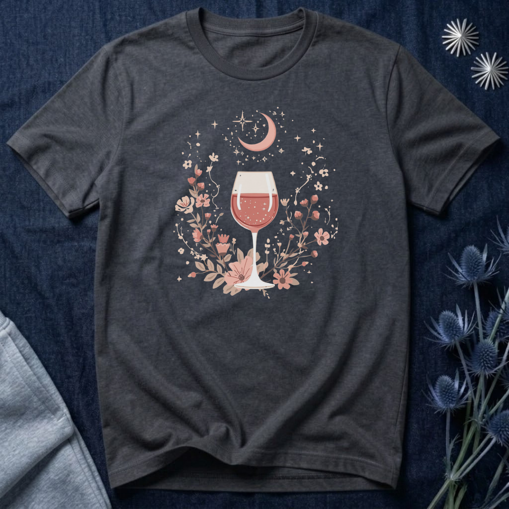 Celestial Rosé & Blush Florals Graphic T-Shirt