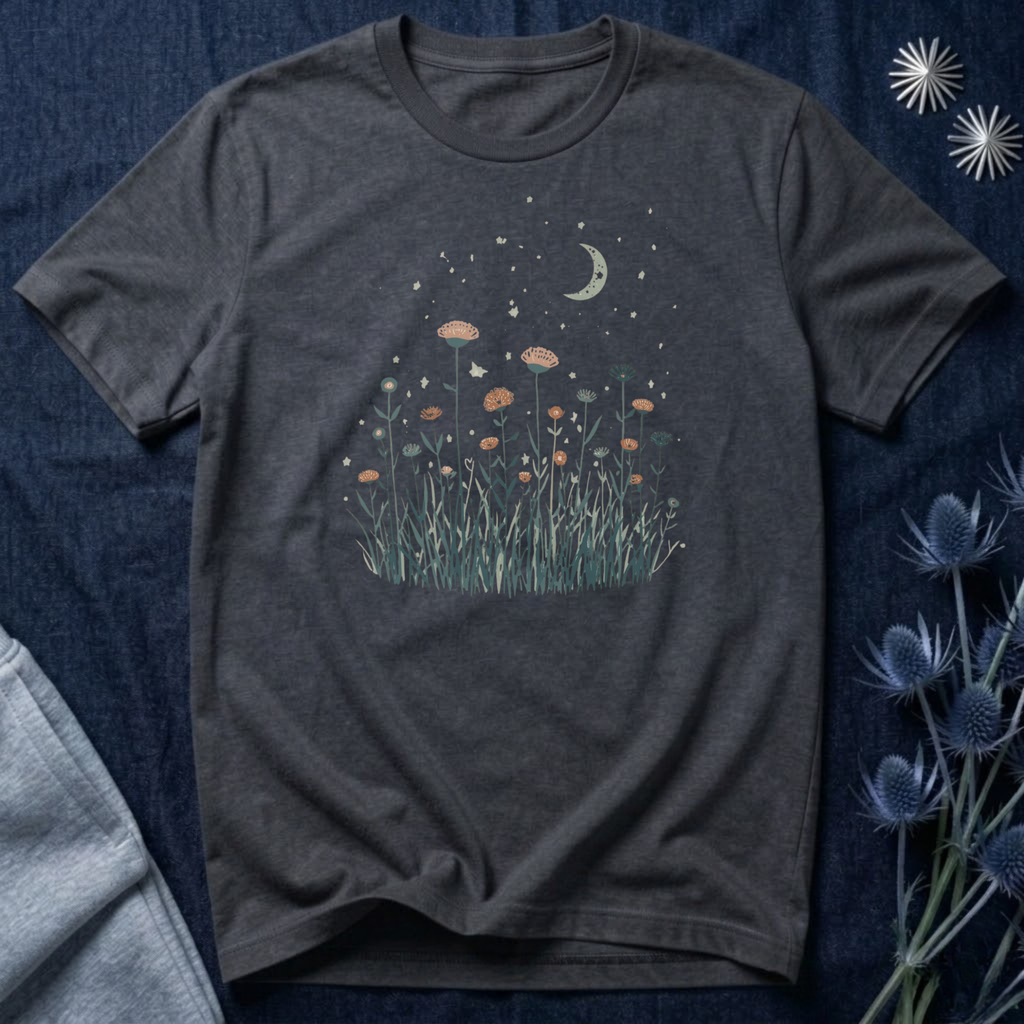 Moonlit Wildflower Meadow T-Shirt