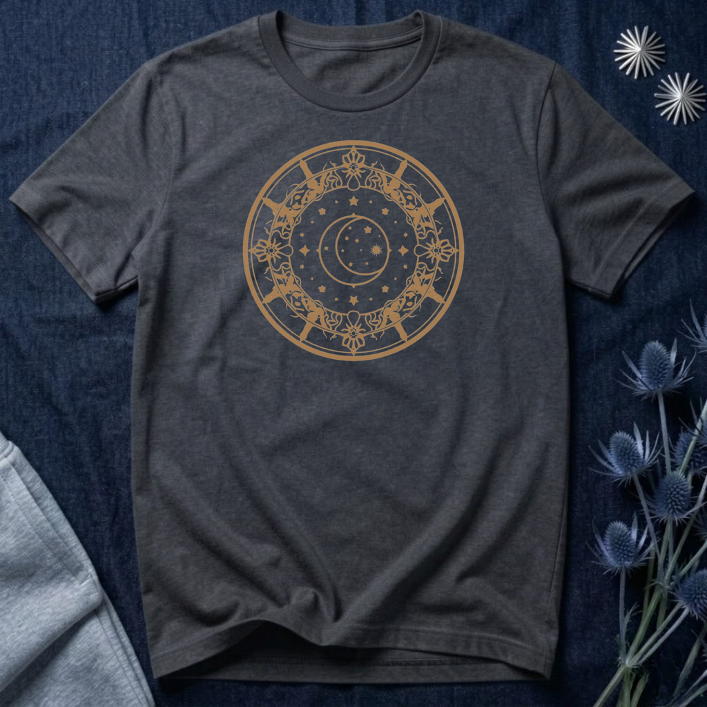 Celestial Moon & Stars Circle Tee