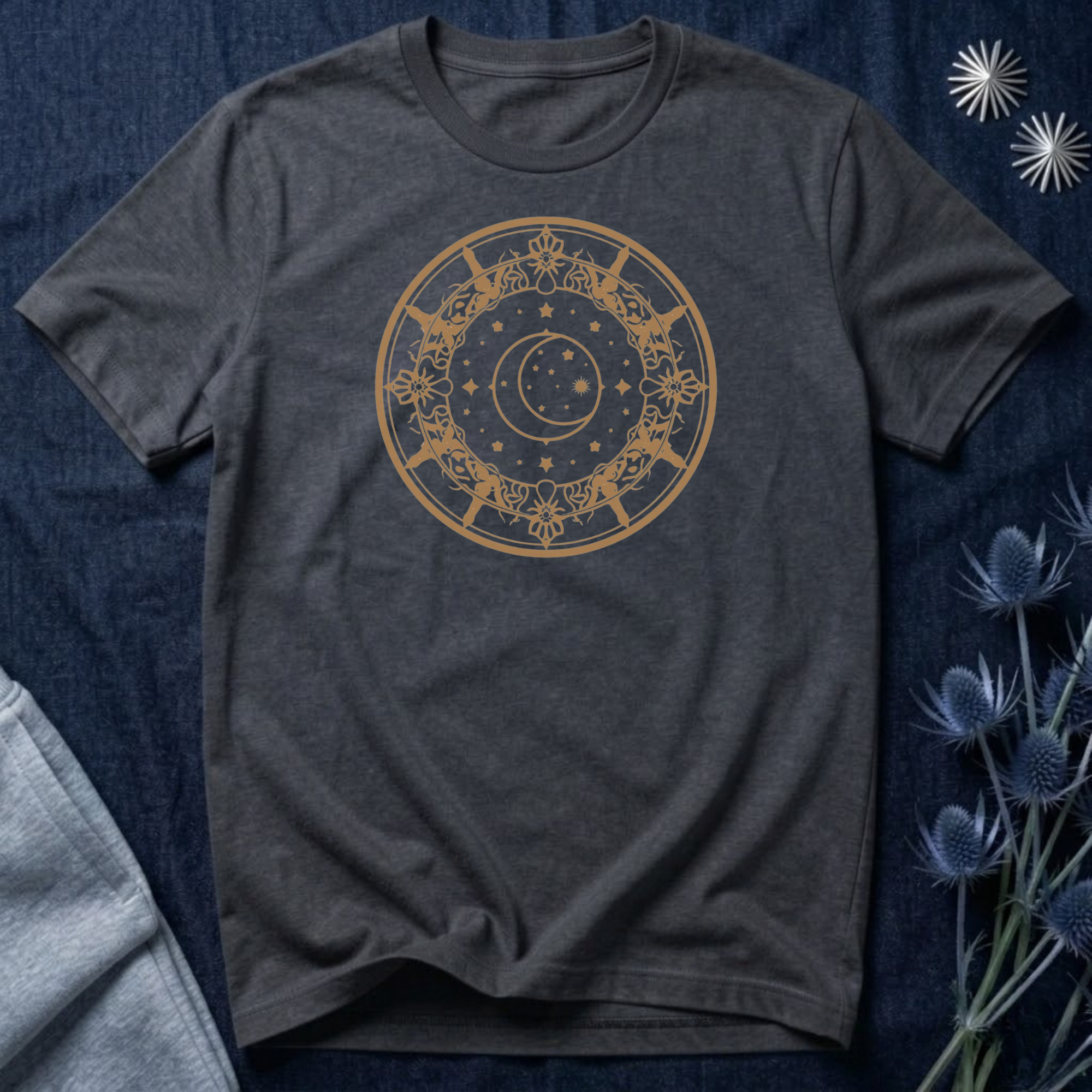 Celestial Moon & Stars Circle Tee