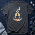 Celestial Champagne & Blush Florals Graphic T-Shirt