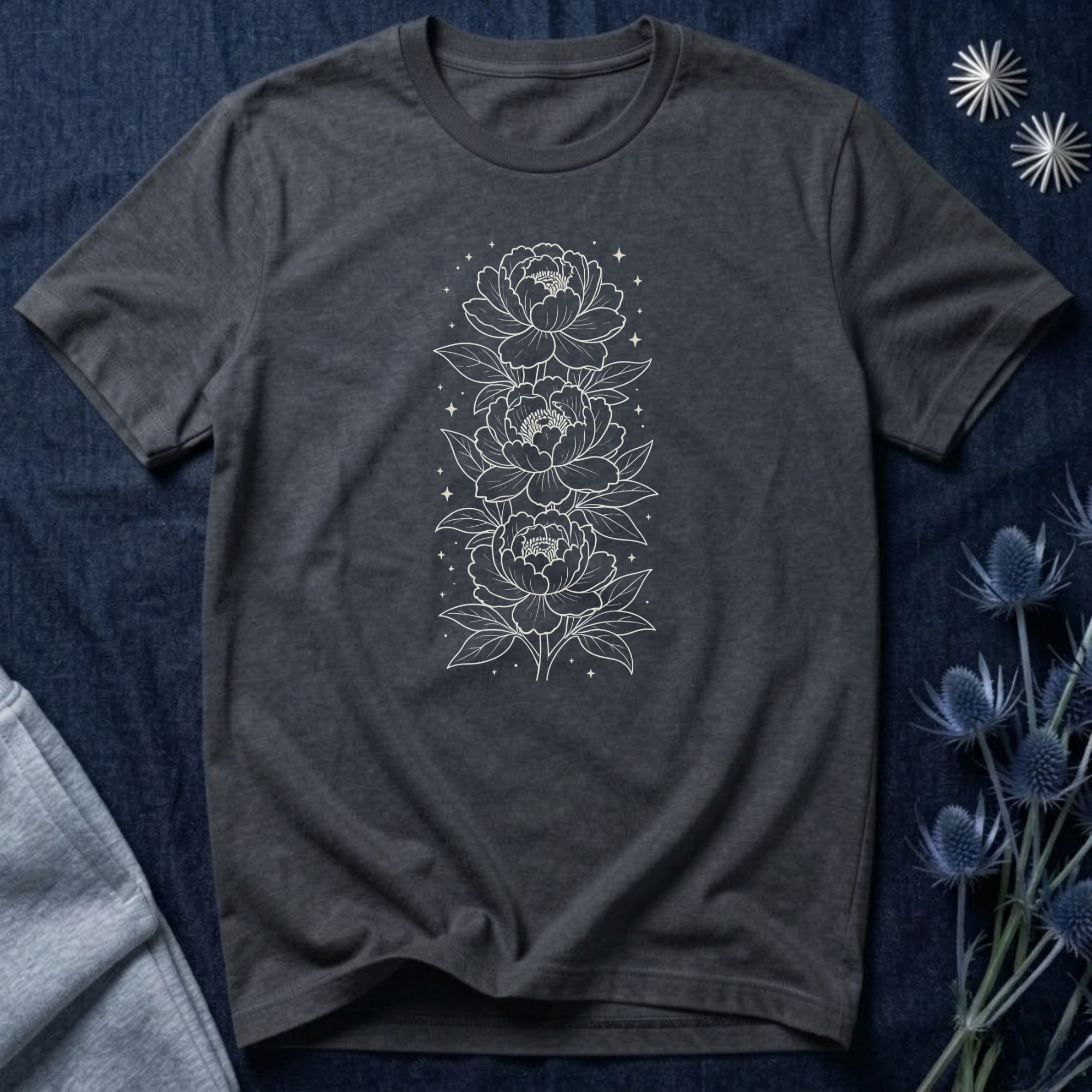 Celestial Peony Column T-Shirt
