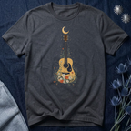 Celestial Floral Guitar Graphic T-Shirt