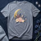 Golden Moon & Roses Celestial Graphic T-Shirt