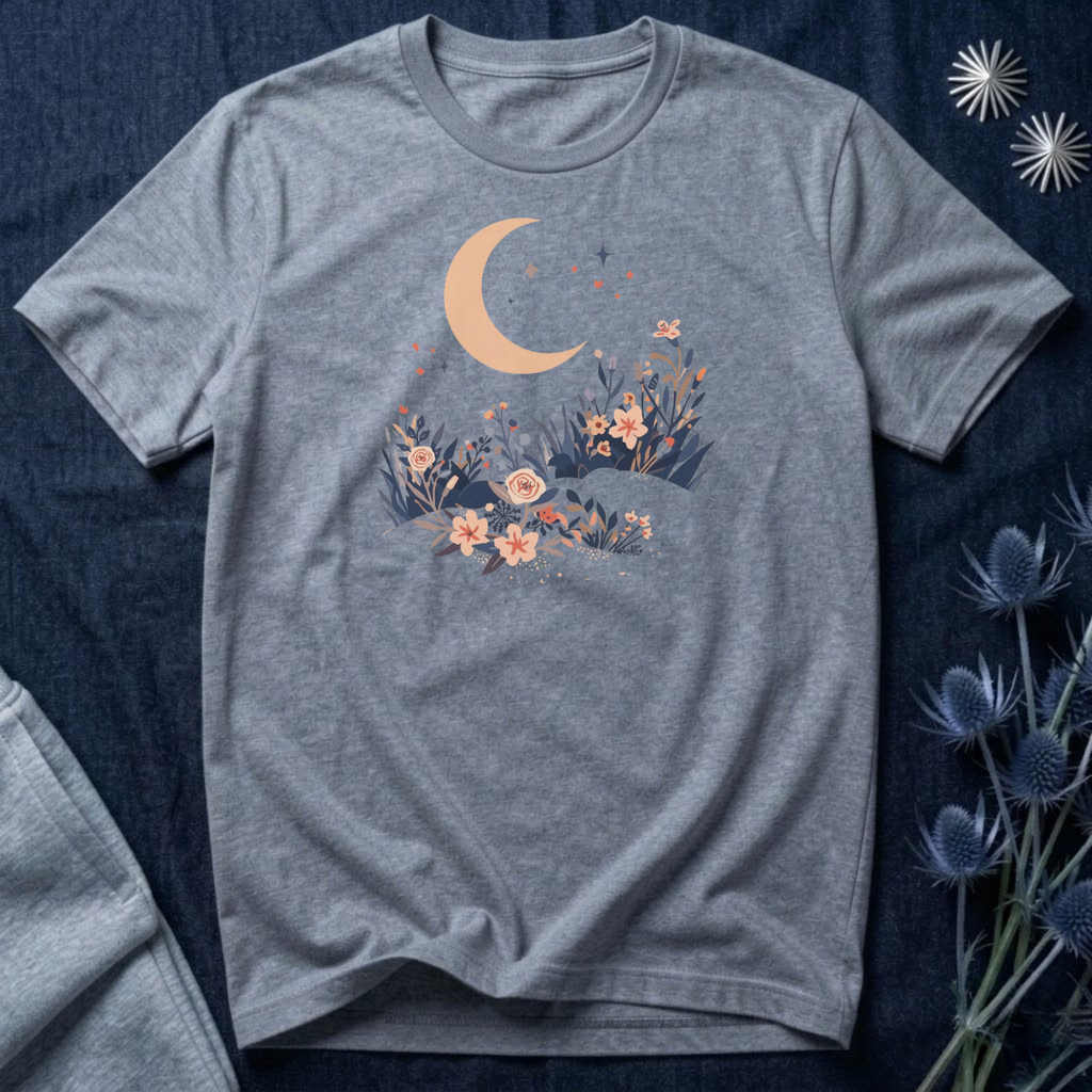 Moonlit Floral Sand Dunes T-Shirt
