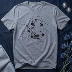 Crescent Moon Stars and Flowers T-Shirt