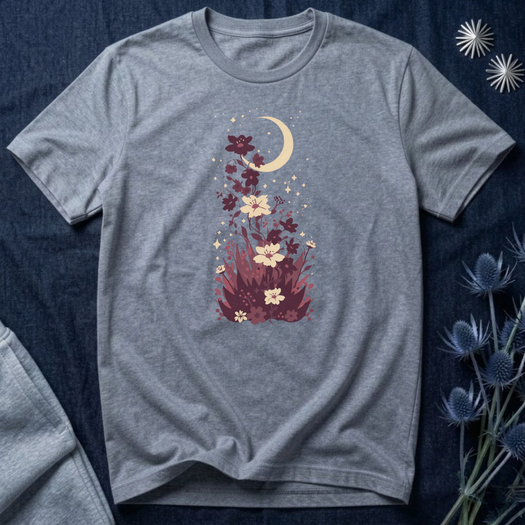 Boho Wildflower Moon Graphic T-Shirt