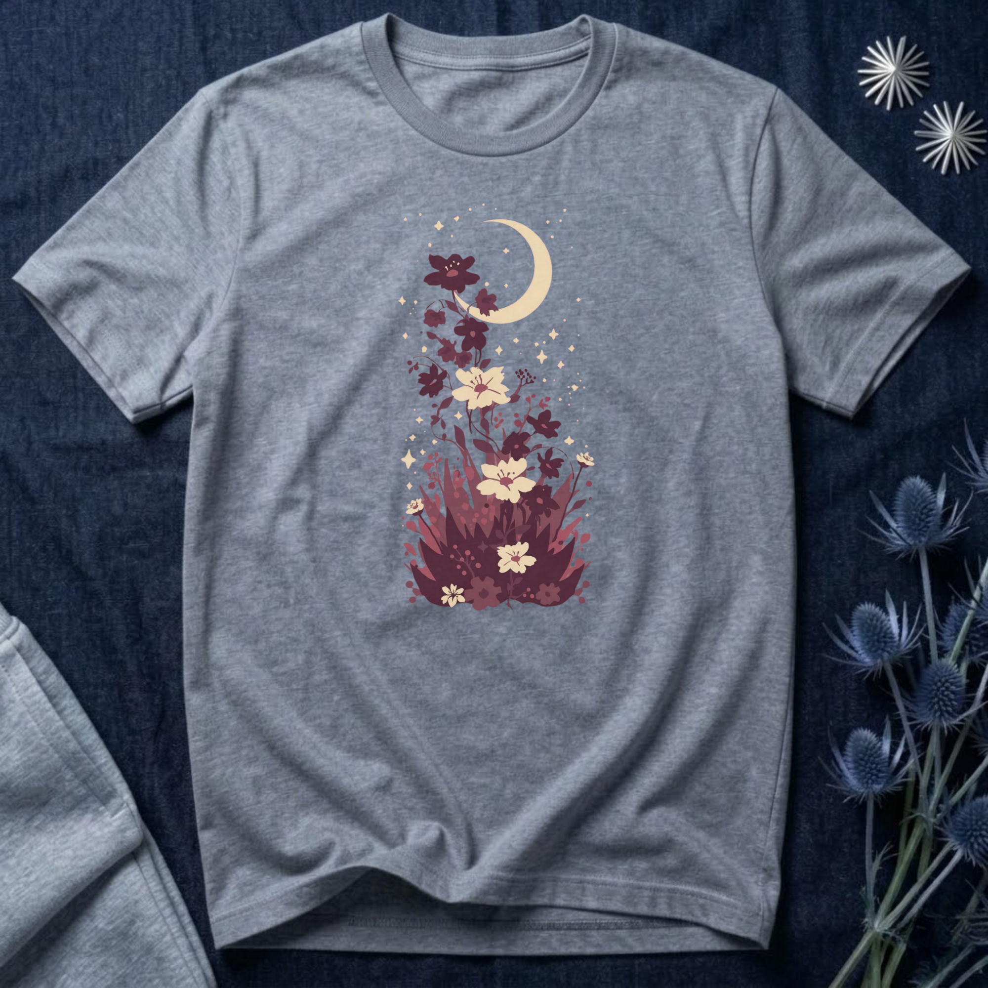 Boho Wildflower Moon Graphic T-Shirt