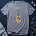 Celestial Floral Guitar Graphic T-Shirt