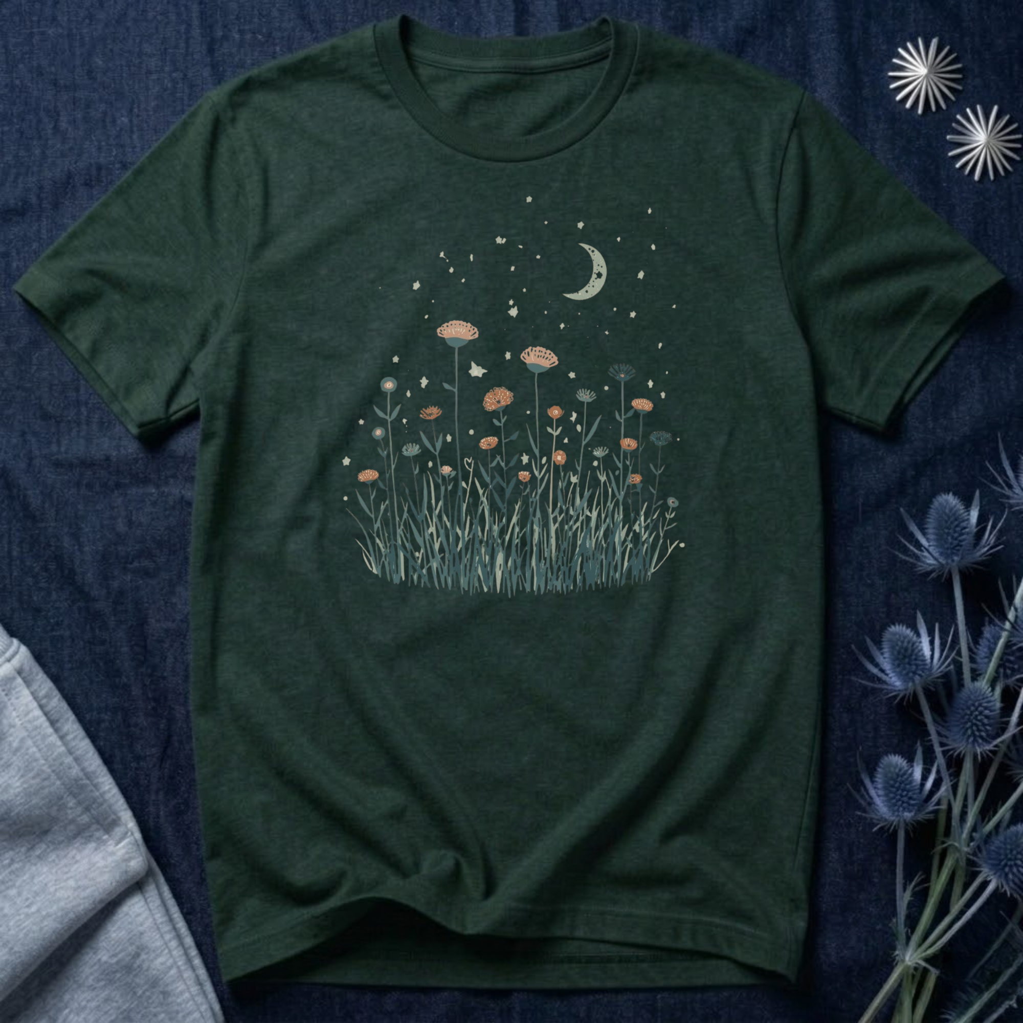 Moonlit Wildflower Meadow T-Shirt