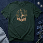 Celestial Compass Floral Graphic T-Shirt