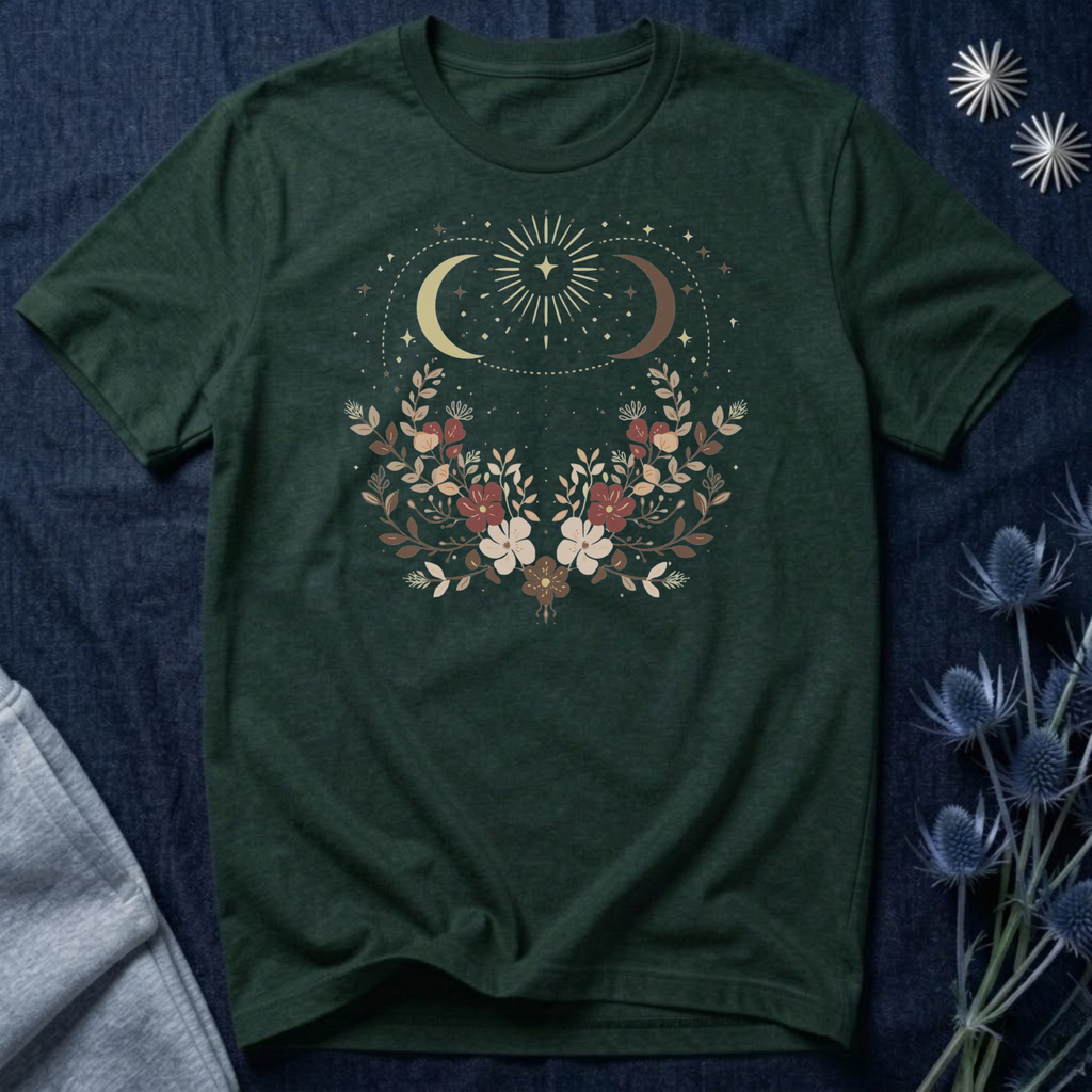 Celestial Blossom Graphic T-Shirt