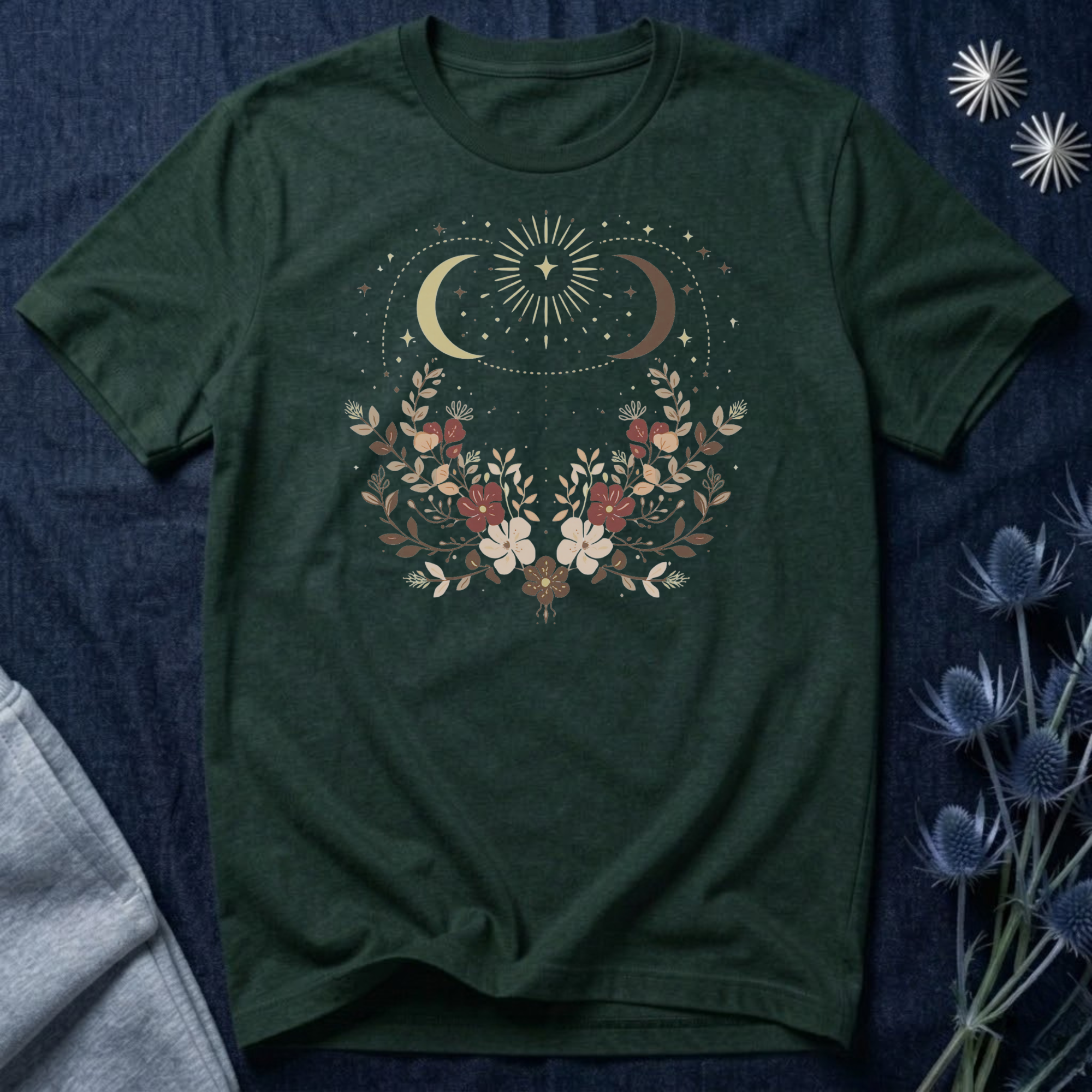 Celestial Blossom Graphic T-Shirt