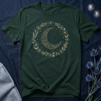 Boho Crescent Floral Wreath T-Shirt