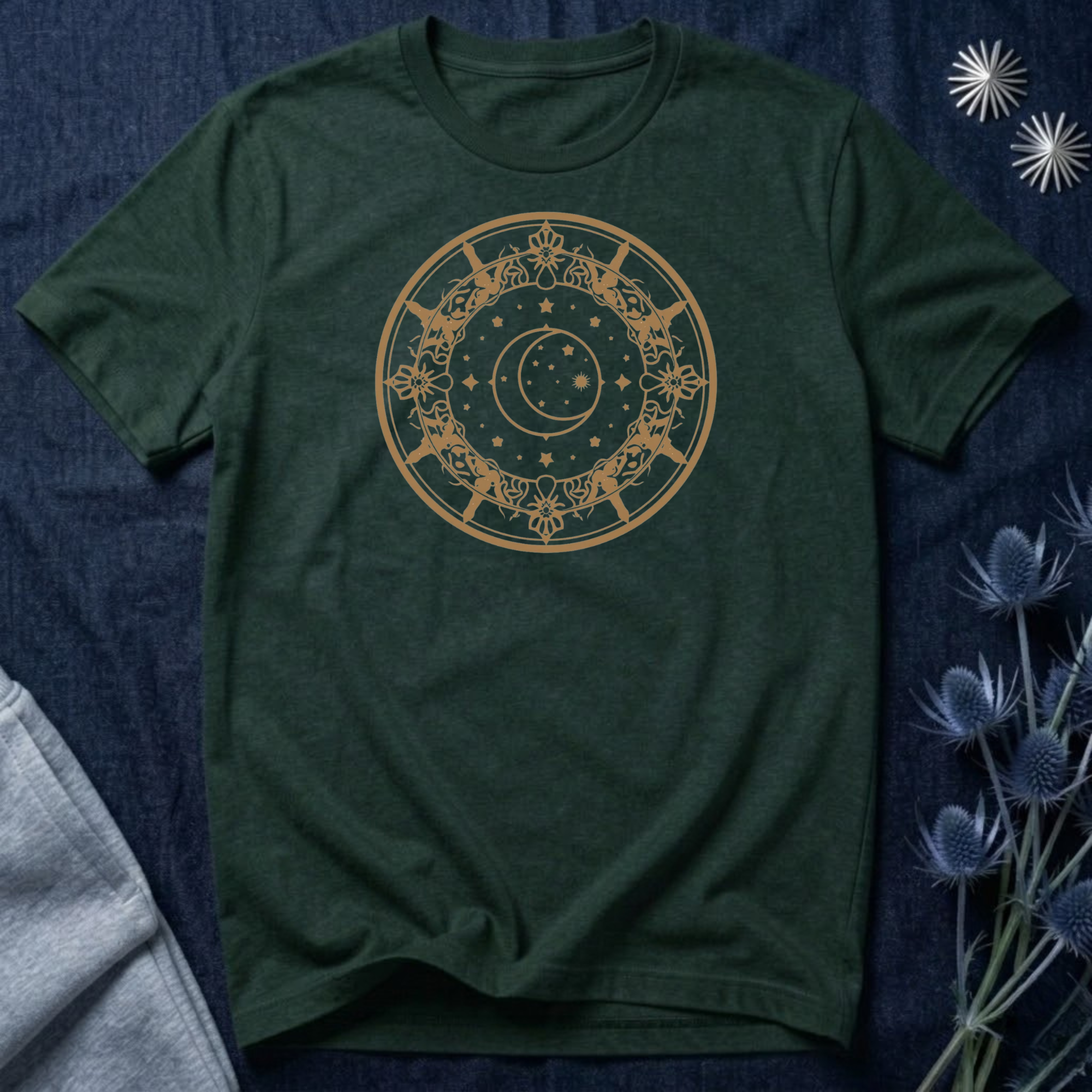 Celestial Moon & Stars Circle Tee