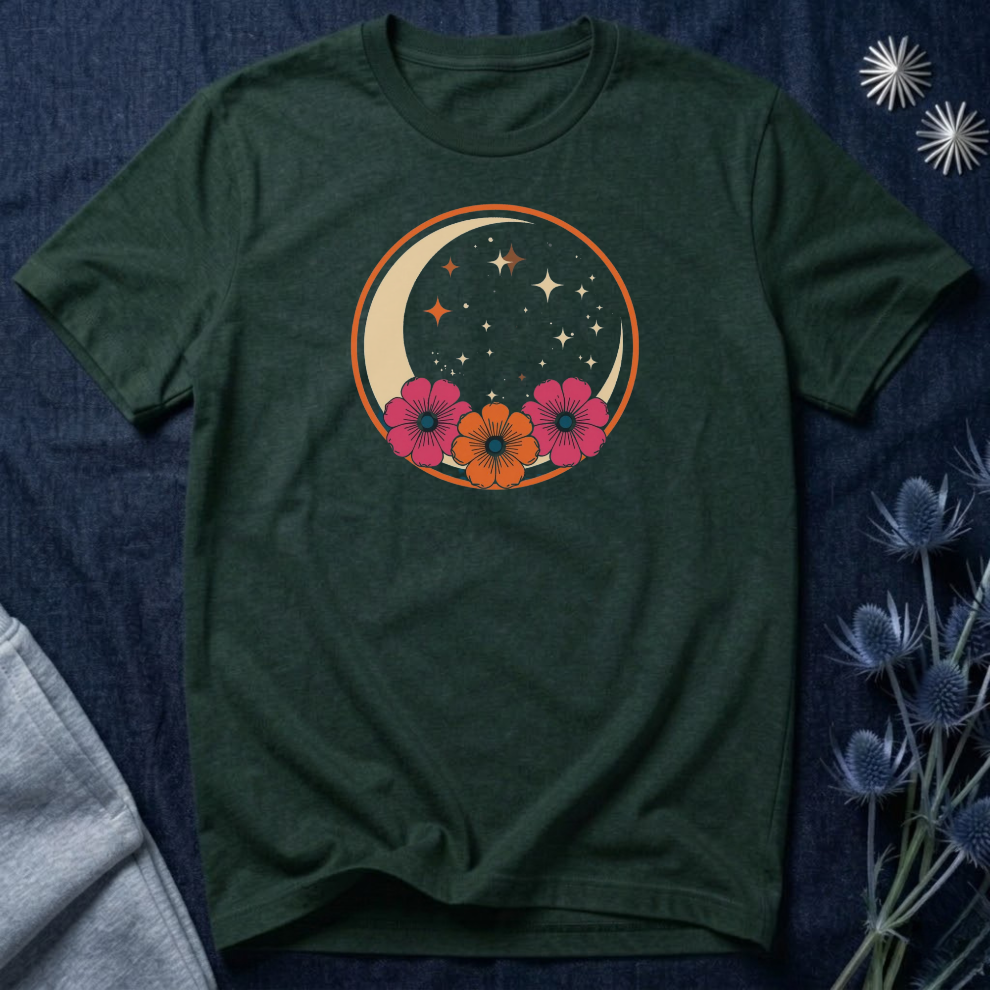 Tropical Crescent Moon T-Shirt