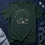 Starlit Rose Garden Celestial Graphic T-Shirt