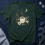Moonlit Coffee & Wildflower Graphic T-Shirt