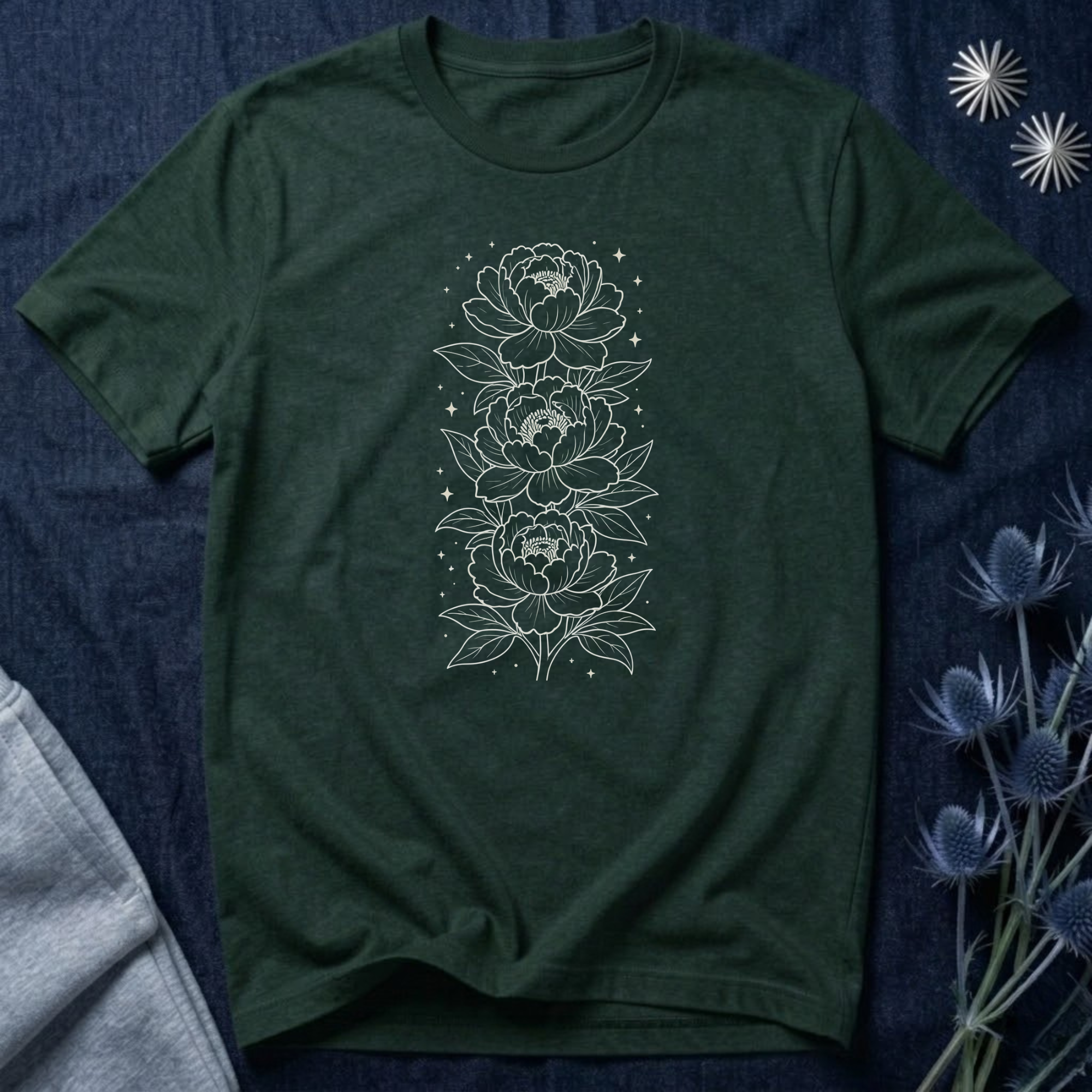 Celestial Peony Column T-Shirt