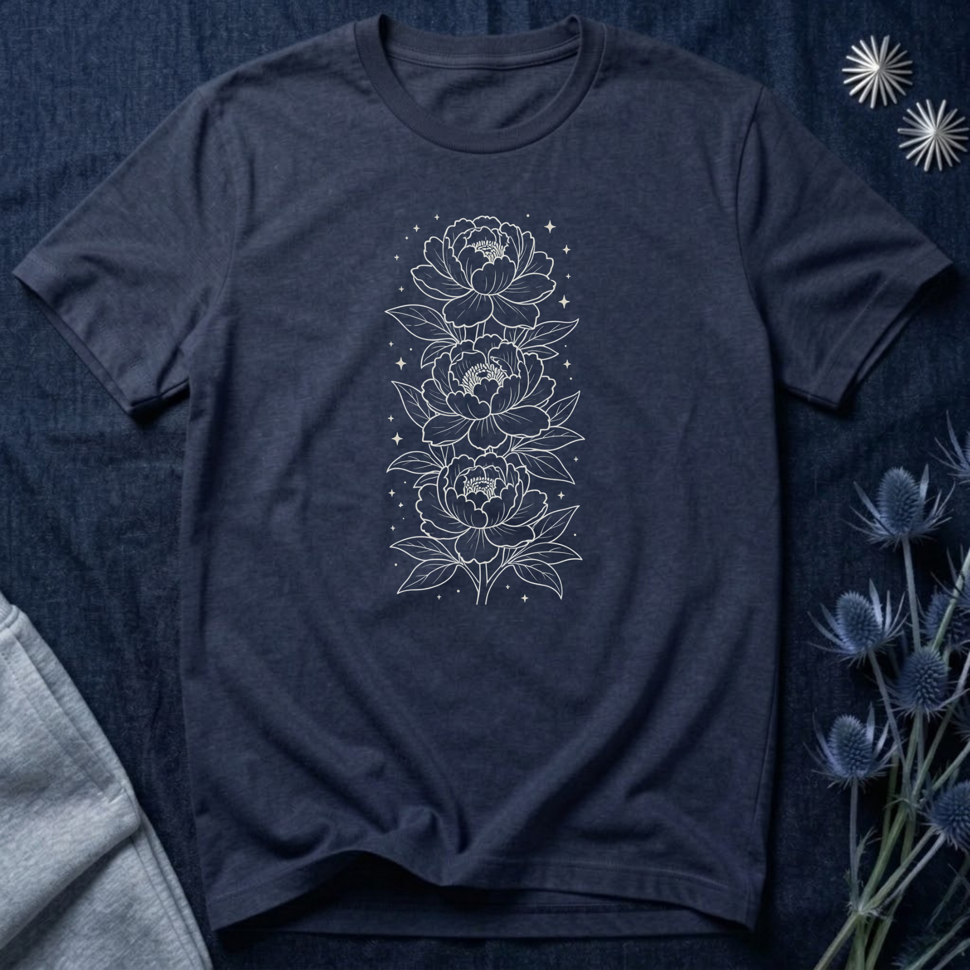 Celestial Peony Column T-Shirt