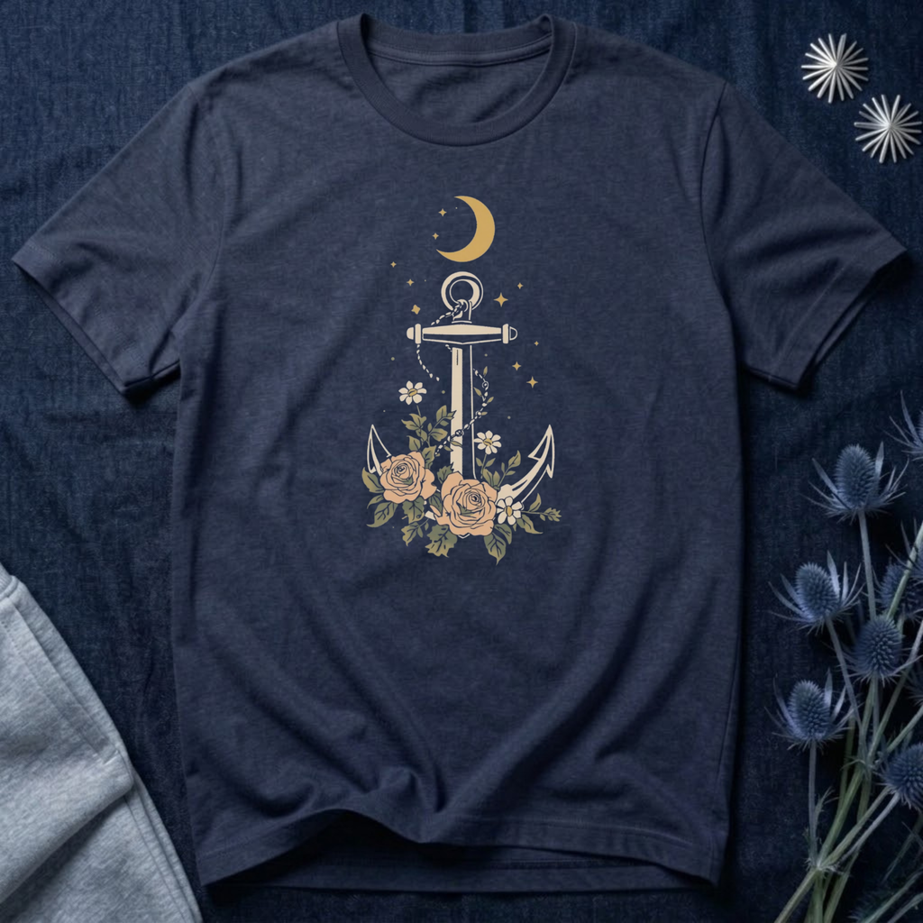 Celestial Blooming Anchor T-Shirt