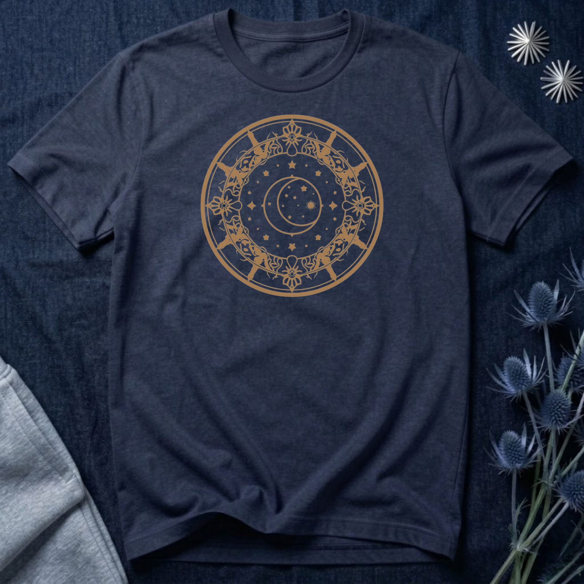 Celestial Moon & Stars Circle Tee