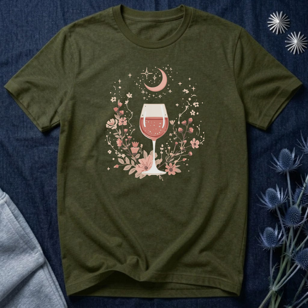 Celestial Rosé & Blush Florals Graphic T-Shirt