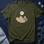 Moonlit Mountain and Flowers T-Shirt