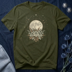 Full Moon & Flower Celestial Graphic T-Shirt