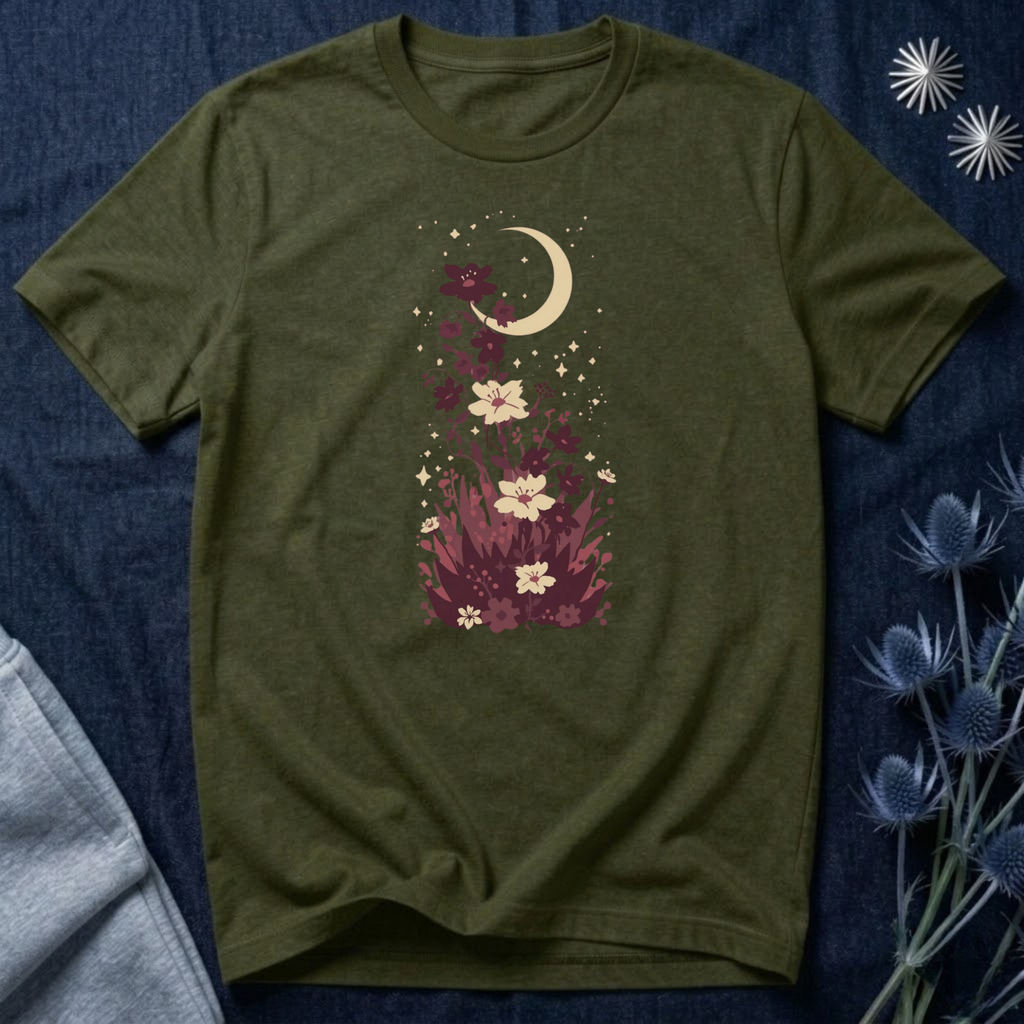 Boho Wildflower Moon Graphic T-Shirt