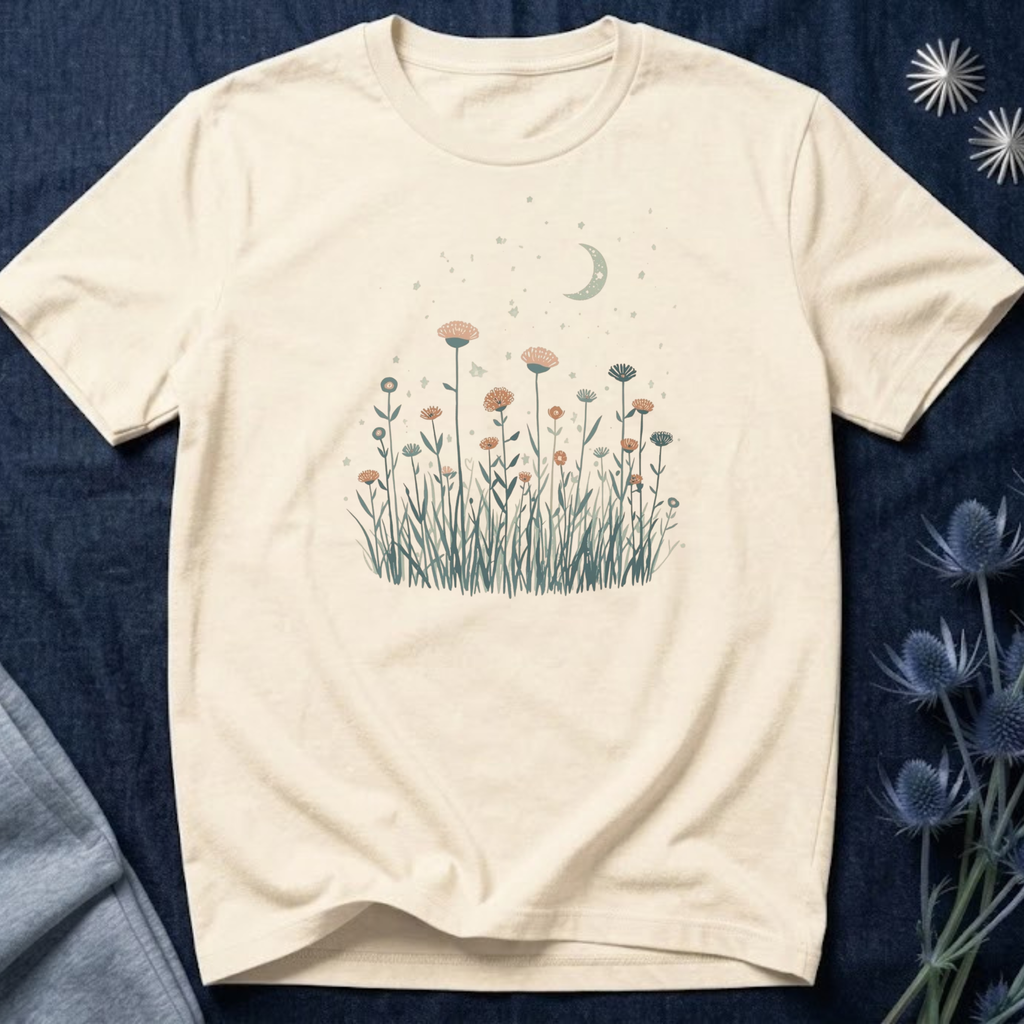 Moonlit Wildflower Meadow T-Shirt