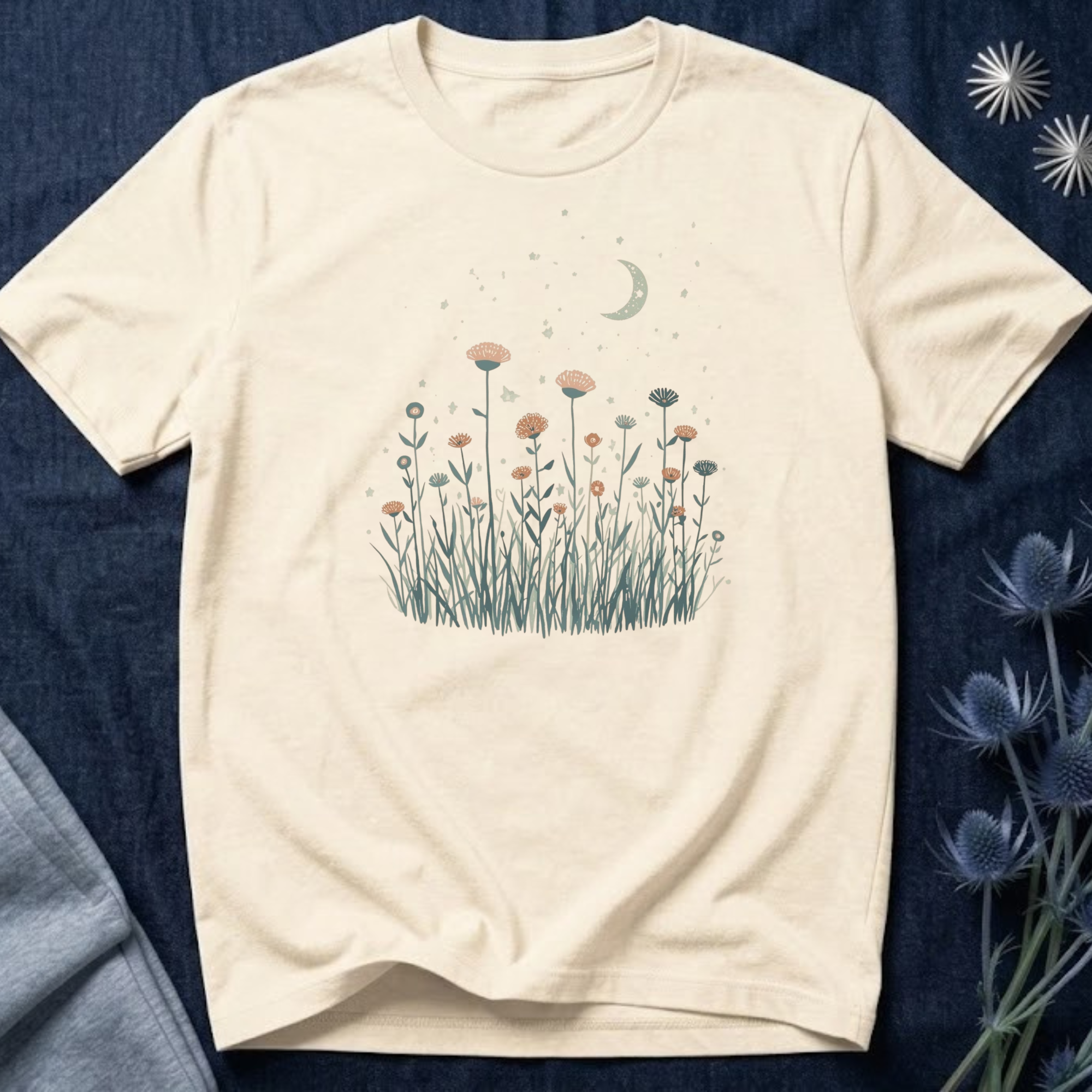 Moonlit Wildflower Meadow T-Shirt
