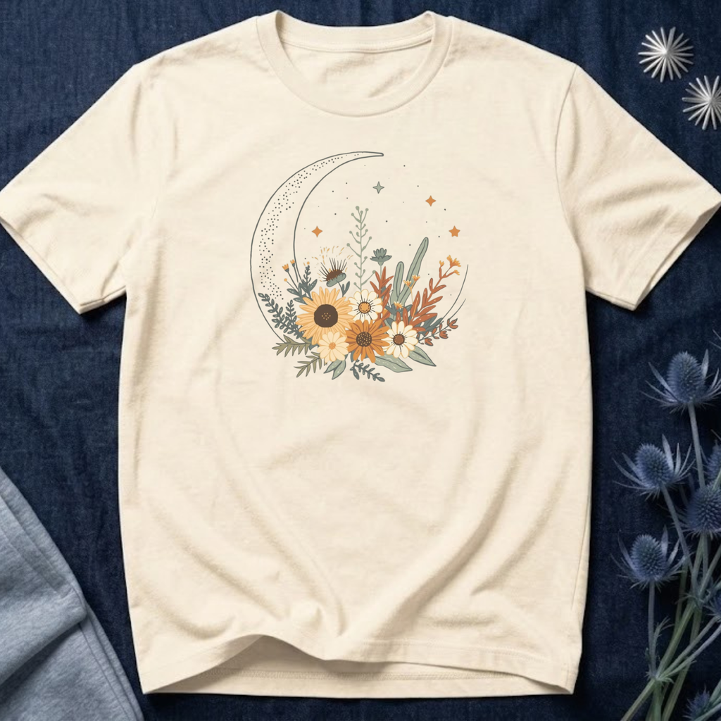 Celestial Sunflower Floral T-Shirt