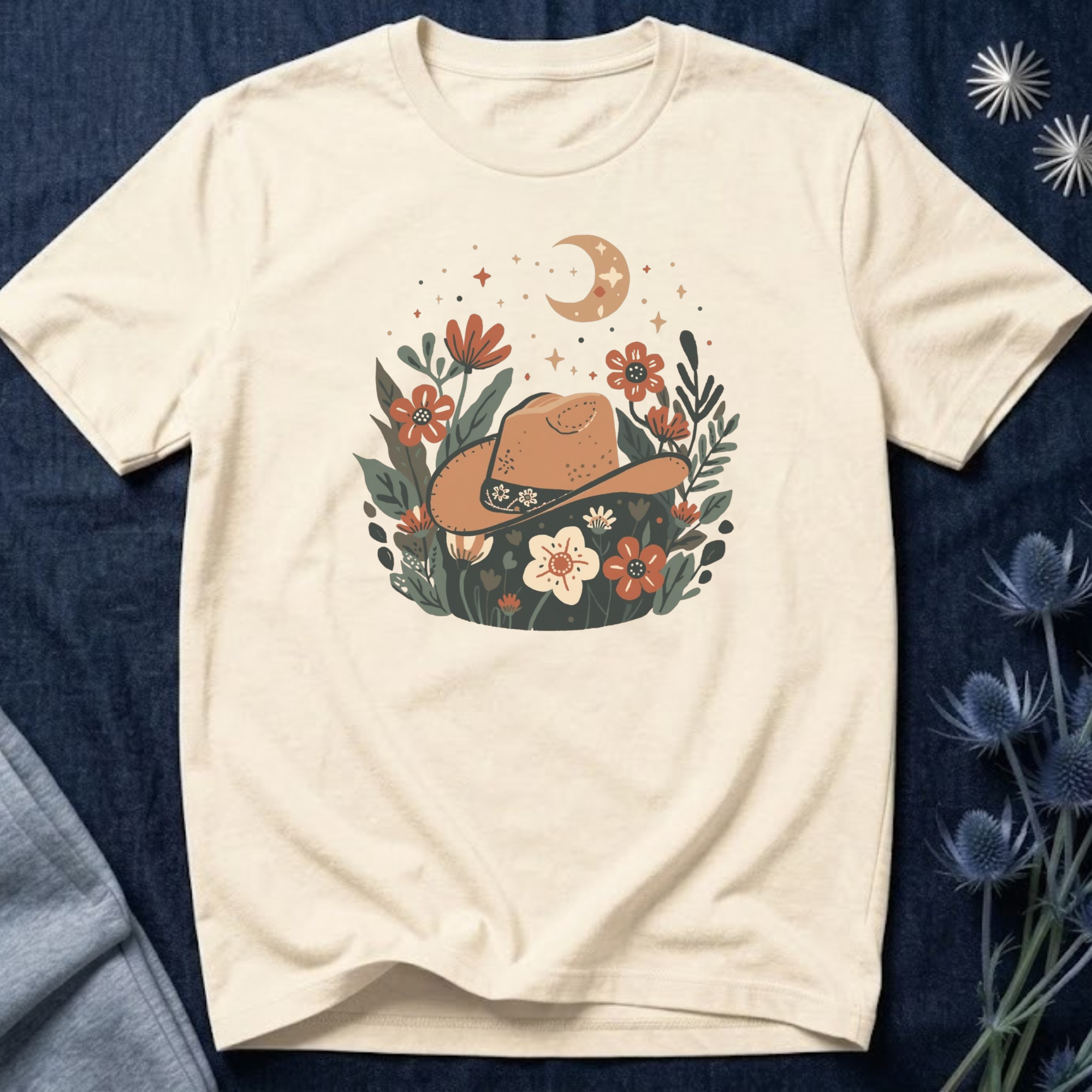 Celestial Cowgirl Floral T-Shirt