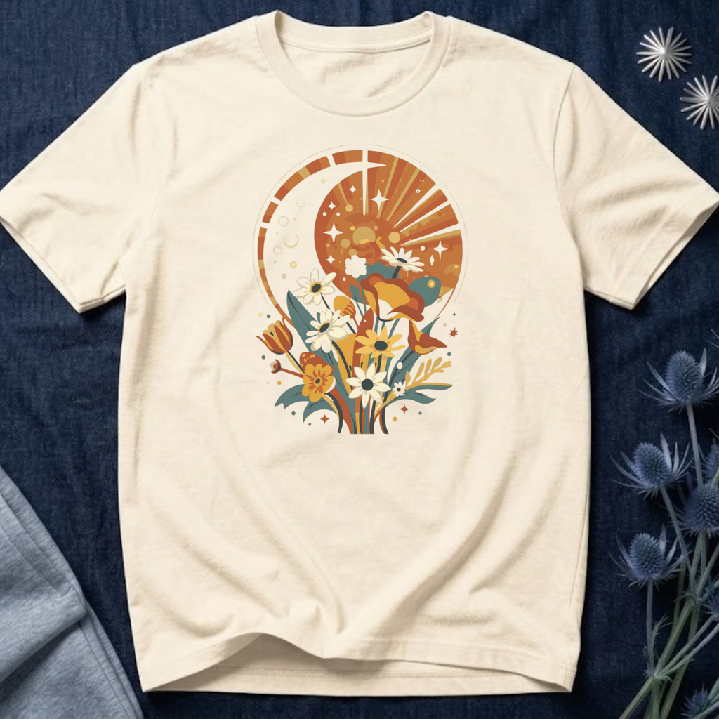 Cosmic Garden Sunset Women’s Graphic T-Shirt