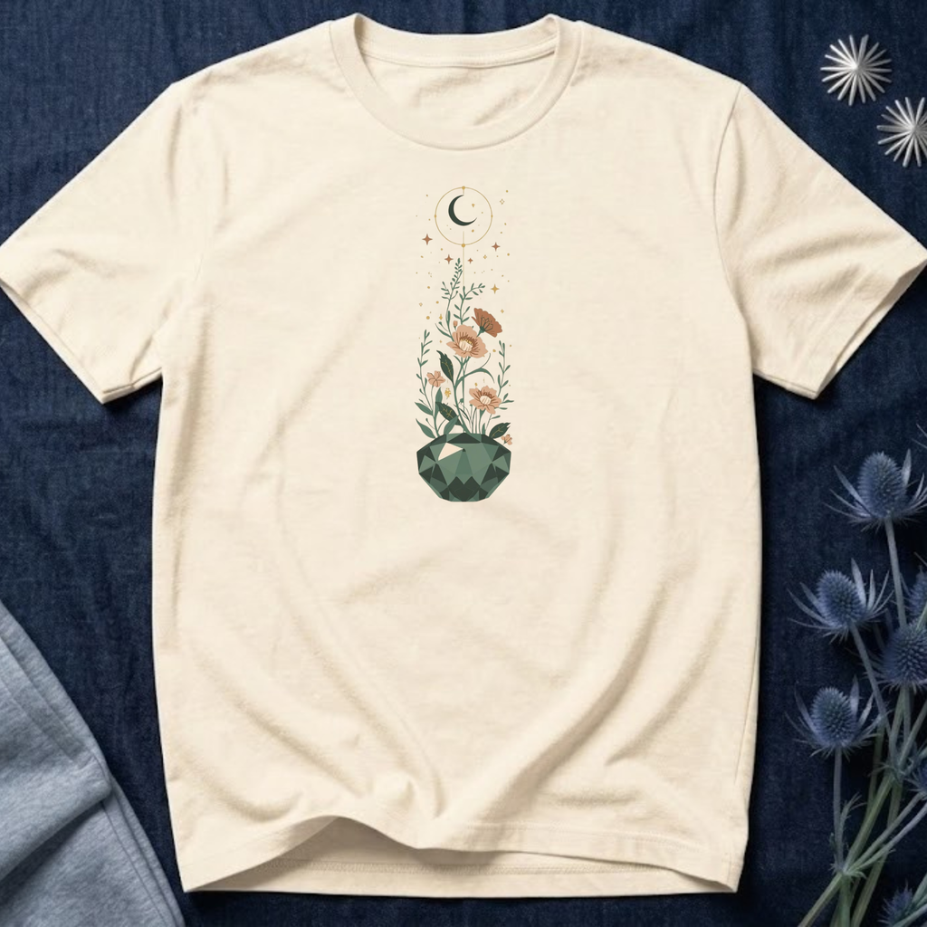 Celestial Crystal Garden Graphic T-Shirt